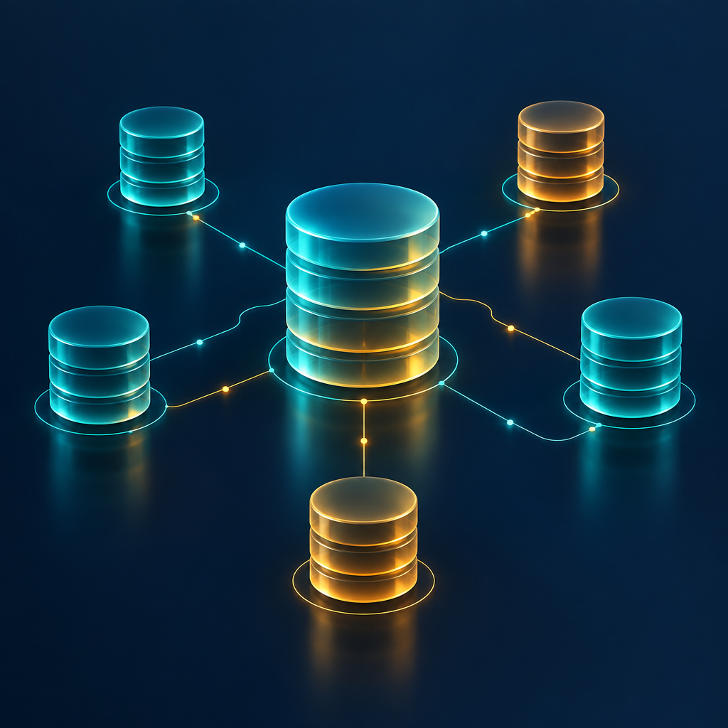 Connected abstract database structures