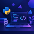 Abstract coding illustration for Python beginner course