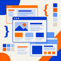 Colorful webpage layouts and design blocks